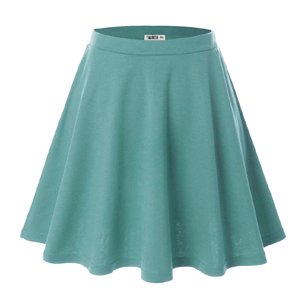 Light green/jade skater skirt with elastic band XL
